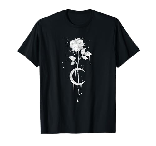 Vintage Occult Moon Rose Geschenk Mond ORIGINAL Occult Motiv Retro Gothic T-Shirt Damen, Erwachsene Unisex Kurzarm Klassische Passform Crew-Ausschnitt Schwarz M Vintage Occult Moon Rose Geschenk Mond ORIGINAL Occult Motiv Retro Gothic T-Shirt Damen, Erwachsene Unisex Kurzarm Klassische Passform Crew-Ausschnitt Schwarz M von Vintage Occult Moon Rose Geschenk Mond ORIGINAL