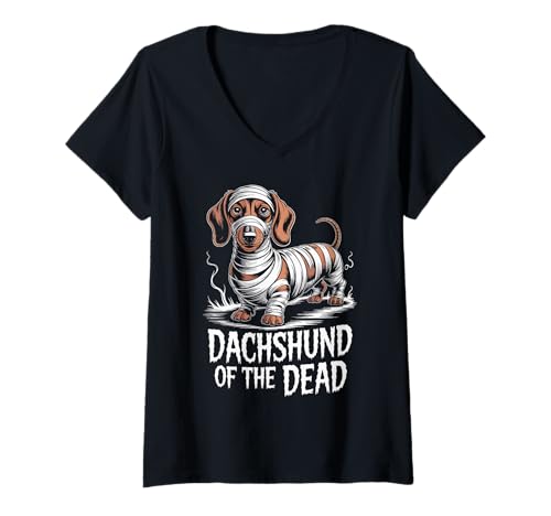 Damen Groovy Halloween Kürbis Jack O'Lantern Vintage Gänseblümchen T-Shirt mit V-Ausschnitt Damen Groovy Halloween Kürbis Jack O'Lantern Vintage Gänseblümchen T-Shirt mit V-Ausschnitt von Vintage Pumpkin Thanksgiving Fall Halloween Shirt