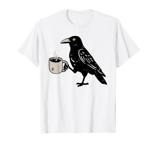 Raven Crow Coffee Retro-Grafik für Herren und Damen, Kaffeeliebhaber T-Shirt von Vintage Raven Crow Coffee Club Tee