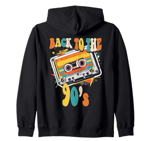 Back To The 90s Style Retro Kassette Damen Herren Kapuzenjacke von Vintage Retro 90er Old School Style Mixtape