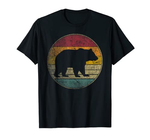 Grizzly Bear Vintage Retro Nature Zoo Papa Mama Wandern Camp T-Shirt von Vintage Retro Distressed Shirt Men Women Kids