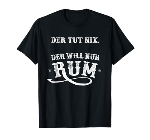 Herren Rum Trinker Männer Geschenk T-Shirt von Vintage Retro Style Rum Liebhaber Geschenk