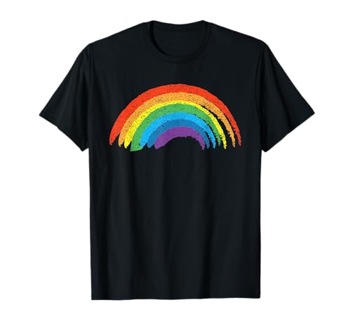 Vintage Retro Regenbogen T-Shirt - Klassisches Used-Look Design T-Shirt von Vintage Retro Rainbow T-Shirts Co.