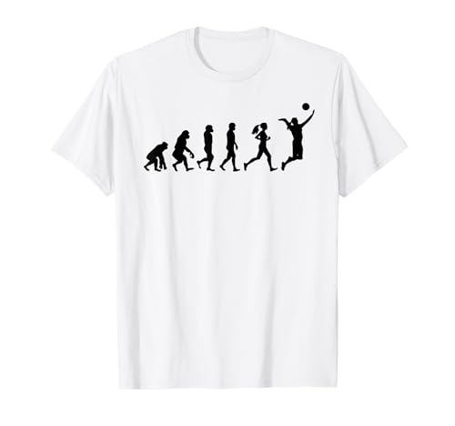Frauen Volleyball Evolution of Mankind Mädchen Geschenk T-Shirt von Vintage Retro Volleyball Gifts by Teesp