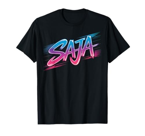 Saja Vorname Vintage Jungen Männer Frauen T-Shirt Saja Vorname Vintage Jungen Männer Frauen T-Shirt von Vintage Saja First Name