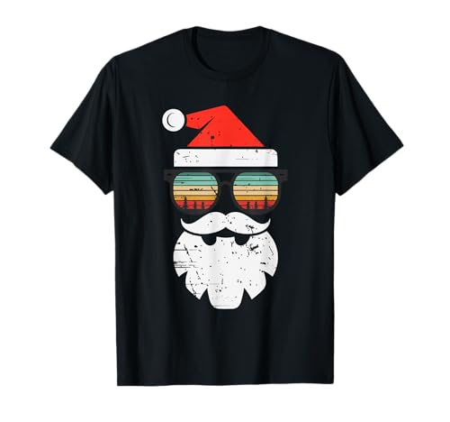 Weihnachtsmanngesicht Retro Sonnenbrille Weihnachten Xmas Herren Damen Kinder T-Shirt Weihnachtsmanngesicht Retro Sonnenbrille Weihnachten Xmas Herren Damen Kinder T-Shirt von Vintage Santa Claus Retro Santa Christmas
