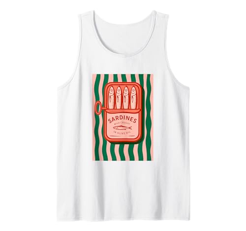 Herren Sardinen-Fisch, Retro, Grafik, Sommer, für Männer und Frauen Tank Top Herren Sardinen-Fisch, Retro, Grafik, Sommer, für Männer und Frauen Tank Top von Vintage Sardine Fish Cute Summer Tee