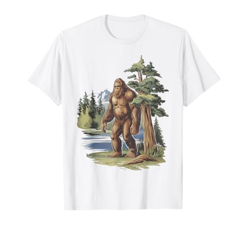 Retro Bigfoot Forest Nature Grafik für Männer Frauen T-Shirt Retro Bigfoot Forest Nature Grafik für Männer Frauen T-Shirt von Vintage Sasquatch Lover Apparel
