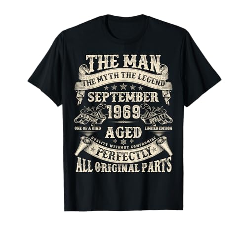 September 1969 56 Jahre alt Geburtstag Geschenke für Männer 56. Geburtstag T-Shirt von Vintage September birthday Gifts For Men Women