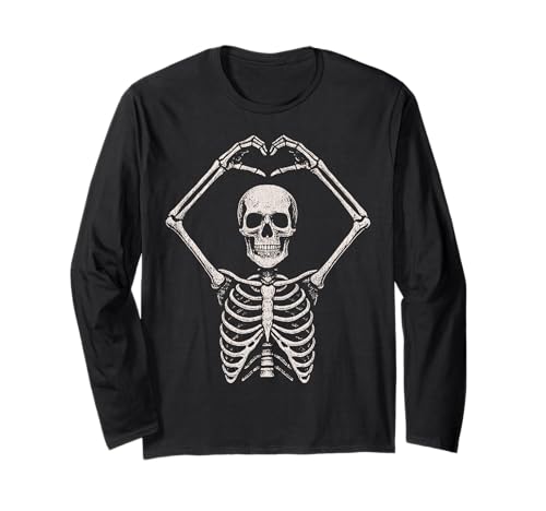 Vintage Skelett Herz Lustig Niedlich Halloween Retro Männer Frauen Langarmshirt Vintage Skelett Herz Lustig Niedlich Halloween Retro Männer Frauen Langarmshirt von Vintage Skeleton Heart Halloween Funny Men Women