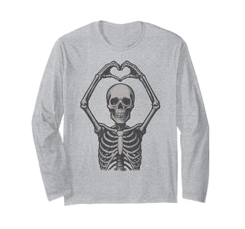 Vintage Skelett Herz Lustig Niedlich Halloween Retro Männer Frauen Langarmshirt Vintage Skelett Herz Lustig Niedlich Halloween Retro Männer Frauen Langarmshirt von Vintage Skeleton Heart Halloween Funny Men Women