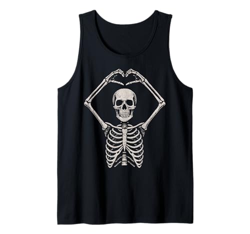 Vintage Skelett Herz Lustig Niedlich Halloween Retro Männer Frauen Tank Top Vintage Skelett Herz Lustig Niedlich Halloween Retro Männer Frauen Tank Top von Vintage Skeleton Heart Halloween Funny Men Women