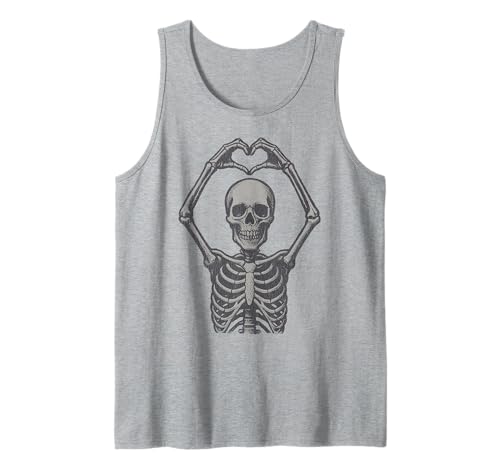 Vintage Skelett Herz Lustig Niedlich Halloween Retro Männer Frauen Tank Top Vintage Skelett Herz Lustig Niedlich Halloween Retro Männer Frauen Tank Top von Vintage Skeleton Heart Halloween Funny Men Women