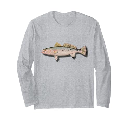 Gesprenkeltes Forellenangeln – Männer, Frauen & Kinder gesprenkelte Forelle Langarmshirt von Vintage Speckled Trout
