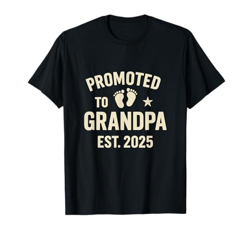 Promoted To Grandpa Est. 2025 Zum Opa Befördert Baby T-Shirt Promoted To Grandpa Est. 2025 Zum Opa Befördert Baby T-Shirt von Vintage Stil Promoted To Grandpa Geschenk 2025