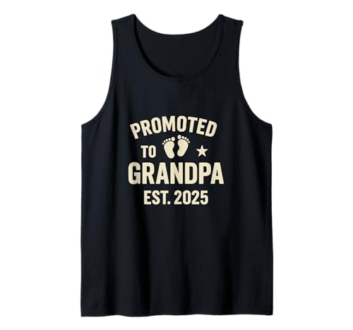 Promoted To Grandpa Est. 2025 Zum Opa Befördert Baby Tank Top Promoted To Grandpa Est. 2025 Zum Opa Befördert Baby Tank Top von Vintage Stil Promoted To Grandpa Geschenk 2025