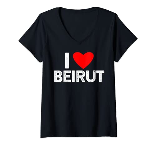 Damen Style Beirut Lebanon Design T-Shirt Beirut Lebanon T-Shirt mit V-Ausschnitt Damen Style Beirut Lebanon Design T-Shirt Beirut Lebanon T-Shirt mit V-Ausschnitt von Vintage Style Beirut Lebanon Design T-Shirt