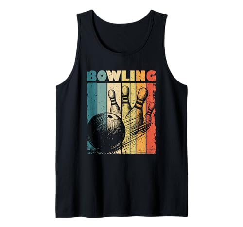 Herren Bowlingkugel und Pins für Mann Frau Kind Bowler Retro-Stil Tank Top Herren Bowlingkugel und Pins für Mann Frau Kind Bowler Retro-Stil Tank Top von Vintage Style Bowling Designs for Men Women Kids