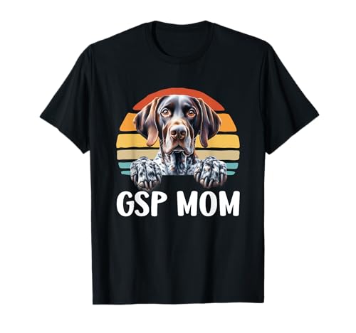 GSP Mom German Shorthaired Pointer for Women Hunting Dog T-Shirt von Vintage Style GSP Designs for Women Dog Lovers