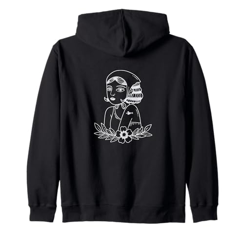 Tätowierungs-Mädchen-Weinlese-Tätowierungs-Kunst Kapuzenjacke Tätowierungs-Mädchen-Weinlese-Tätowierungs-Kunst Kapuzenjacke von Vintage Tatts