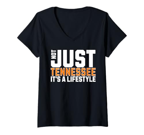 Damen Not Just Tennessee, It's a Lifestyle. Loyal Tennessee Fan T-Shirt mit V-Ausschnitt Damen Not Just Tennessee, It's a Lifestyle. Loyal Tennessee Fan T-Shirt mit V-Ausschnitt von Vintage Tennessee Gifts and Apparel