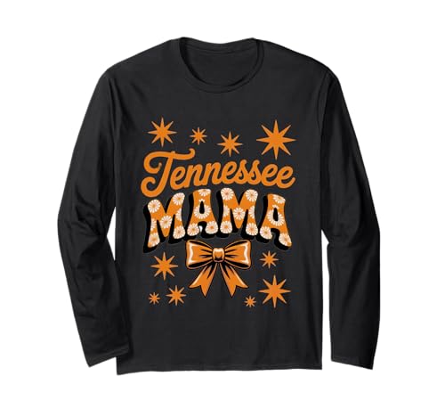 Tennessee Mama, Retro Print Orange Bow Women's Langarmshirt Tennessee Mama, Retro Print Orange Bow Women's Langarmshirt von Vintage Tennessee Mom Gifts and Apparel