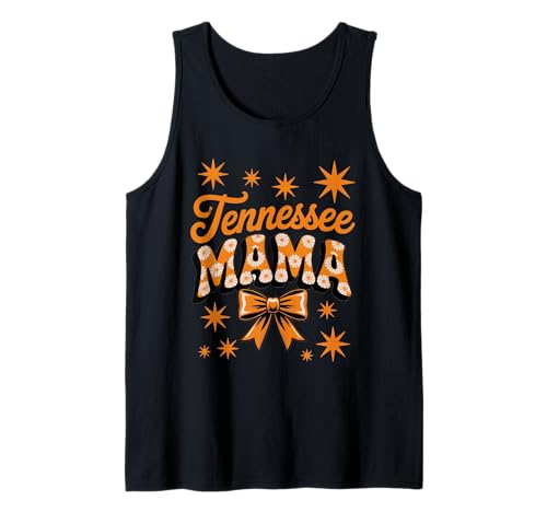 Tennessee Mama, Retro Print Orange Bow Women's Tank Top Tennessee Mama, Retro Print Orange Bow Women's Tank Top von Vintage Tennessee Mom Gifts and Apparel