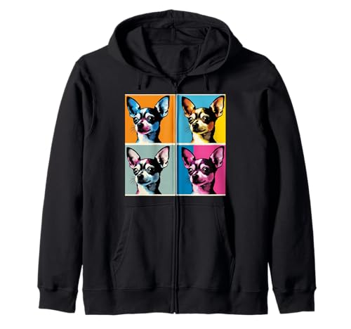 Vintage Chihuahua Retro Chiwawa Hund Damen Kapuzenjacke von Vintage Tiere Retro Hundeliebhaber Geschenke