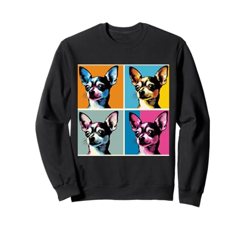 Vintage Chihuahua Retro Chiwawa Hund Damen Sweatshirt von Vintage Tiere Retro Hundeliebhaber Geschenke