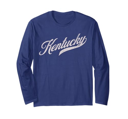 Throwback Vintage Kentucky City and State Adults and Kids Langarmshirt von Vintage Varsity City & State Gifts and Apparel