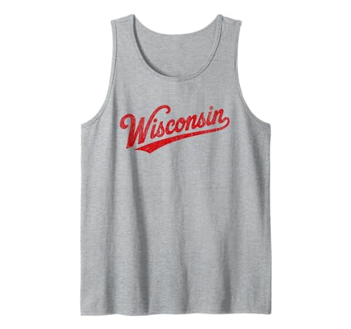 Throwback Wisconsin Vintage State Varsity Print Adult & Kids Tank Top von Vintage Varsity City & State Gifts and Apparel