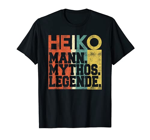 Herren Retro Heiko Mann Mythos Legende Geburtstag Geschenk T-Shirt von Vintage Vornamen Geburtstagsgeschenk