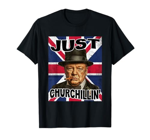 Retro Winston Churchill Shirt Kostüm für Kinder Jungen Herren T-Shirt von Vintage Winston Churchill Quotes Art Biography Co