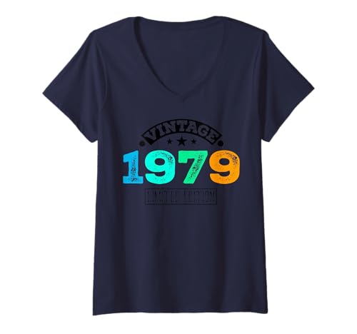 Damen Limitierte Auflage – Vintage 1979 T-Shirt mit V-Ausschnitt Damen Limitierte Auflage – Vintage 1979 T-Shirt mit V-Ausschnitt von Vintage Year of Birth Gifts Apparel & Accessories