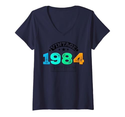 Damen Limitierte Auflage – Vintage 1984 T-Shirt mit V-Ausschnitt Damen Limitierte Auflage – Vintage 1984 T-Shirt mit V-Ausschnitt von Vintage Year of Birth Gifts Apparel & Accessories