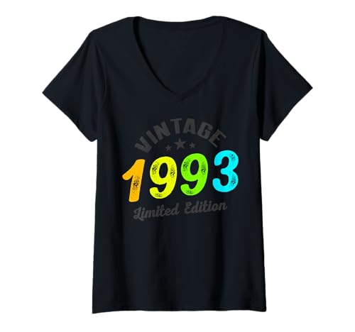 Damen Limitierte Auflage – Vintage 1993 T-Shirt mit V-Ausschnitt Damen Limitierte Auflage – Vintage 1993 T-Shirt mit V-Ausschnitt von Vintage Year of Birth Gifts Apparel & Accessories