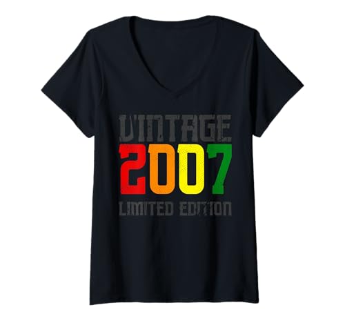 Damen Limitierte Auflage – Vintage 2007 T-Shirt mit V-Ausschnitt Damen Limitierte Auflage – Vintage 2007 T-Shirt mit V-Ausschnitt von Vintage Year of Birth Gifts Apparel & Accessories