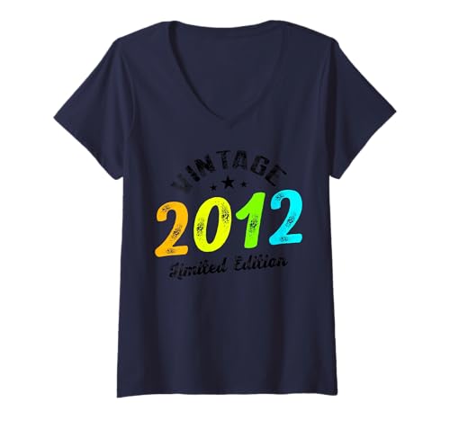 Damen Limitierte Auflage – Vintage 2012 T-Shirt mit V-Ausschnitt Damen Limitierte Auflage – Vintage 2012 T-Shirt mit V-Ausschnitt von Vintage Year of Birth Gifts Apparel & Accessories