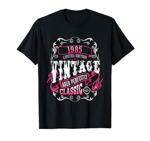 Vintage 40 Geburtstag Deko Frauen 40 Jahre 1985 40 Geburtstag T-Shirt von Vintage and Cool Birthday Gifts Co.