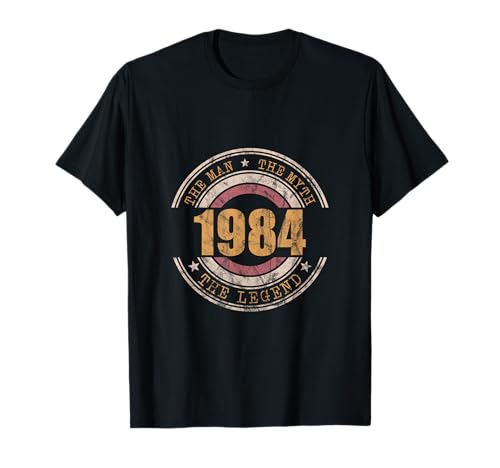 Vintage 41 Geburtstag Dekorationen Männer 41 Jahre 1984 41. Geburtstag T-Shirt von Vintage and Cool Birthday Gifts Co.
