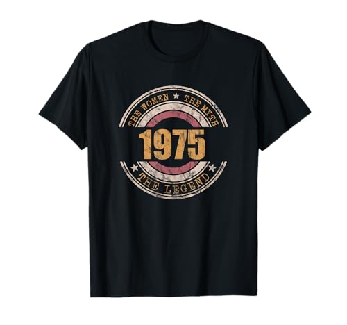 Vintage 50 Geburtstag Dekoration Frauen 50 Jahre 1975 50 Geburtstag T-Shirt von Vintage and Cool Birthday Gifts Co.
