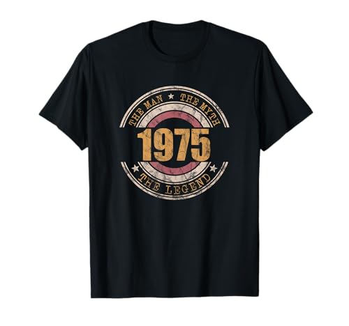 Vintage 50 Geburtstag Dekorationen Männer 50 Jahre 1975 50. Geburtstag T-Shirt von Vintage and Cool Birthday Gifts Co.