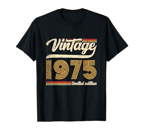 Vintage 50 Geburtstag Dekorationen Männer 50 Jahre 1975 50. Geburtstag T-Shirt von Vintage and Cool Birthday Gifts Co.
