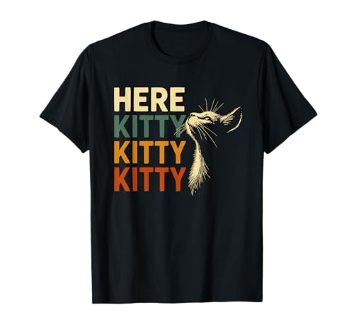 Here-Kitty Katzenliebhaber Mama Papa Lustige Grafik T-Shirt Here-Kitty Katzenliebhaber Mama Papa Lustige Grafik T-Shirt von Vintage feline flair