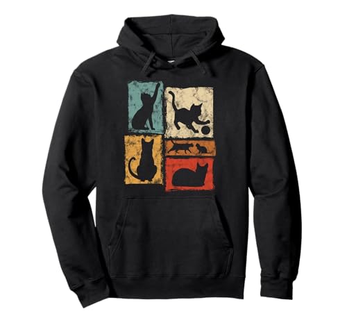 Retro Cats Every Day Habits Grafik für Katze Papa und Mama Pullover Hoodie Retro Cats Every Day Habits Grafik für Katze Papa und Mama Pullover Hoodie von Vintage funny Cat Designs for Men Women Kids