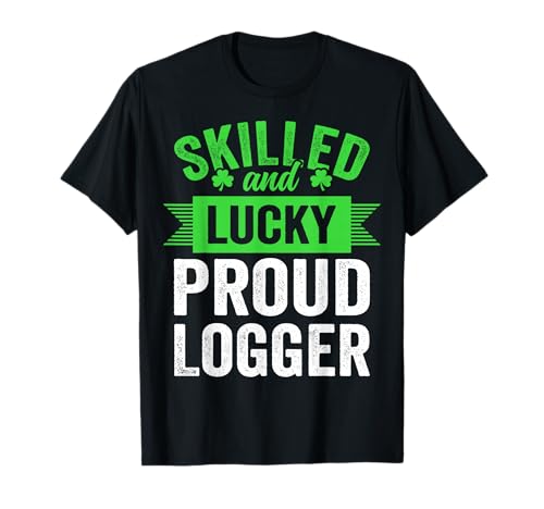 Männer lustige qualifizierte und glückliche stolze Logger T-Shirt von Vintage lustige Jobs Sprüche