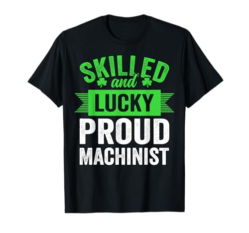 Männer qualifizierte und glückliche stolze Maschinistin T-Shirt von Vintage lustige Jobs Sprüche