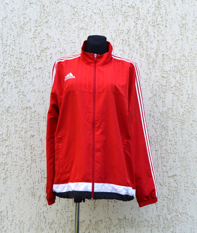 Rote Adidas Jacke Hip Hop Style Trainingsanzug Vintage Rot Blau Weiß Windjacke Training Jogging Sportjacke Extra Groß Rote Adidas Jacke Hip Hop Style Trainingsanzug Vintage Rot Blau Weiß Windjacke Training Jogging Sportjacke Extra Groß von VintageAdidasShop