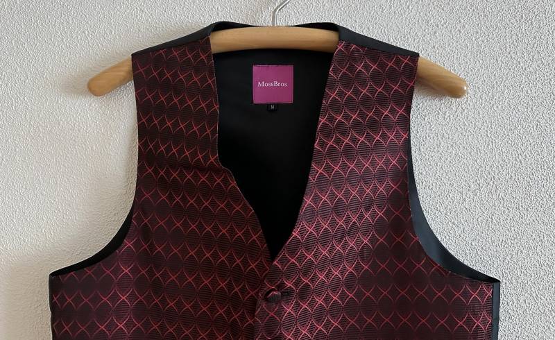 Herren Weste Rote Roter Wandteppich Formell Ausgestattet Viktorianisch Steampunk von VintageAgency