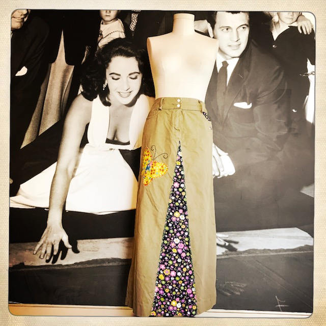 Süßer Vintage 70Er Jahre Schmetterling Mit Besticktem Spinnennetz Kaki Patchwork Rock Hippie Boho Festival von VintageAmericano